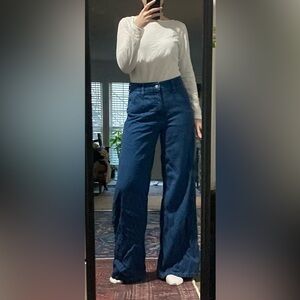 Banana Republic Ultra High Rise Wide Leg Jeans